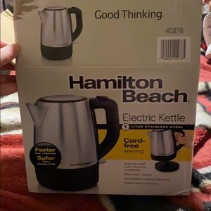 Hamilton Beach Electric Kettle cord free 1 liter